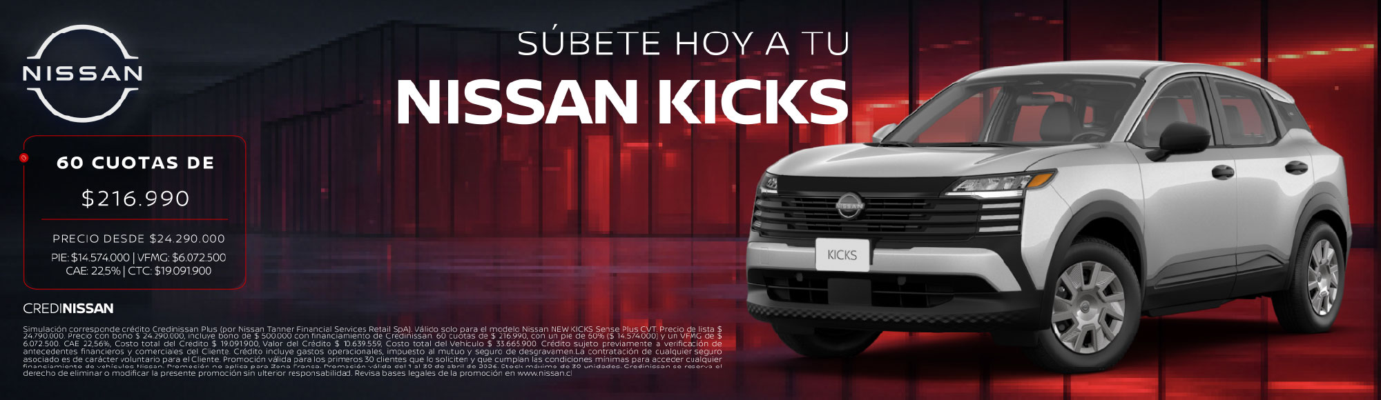 Nissan Kicks Abril 2026